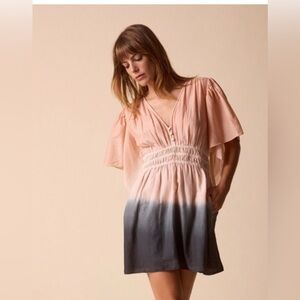 NWT St Roche Monarch Mini Dress in Praline, wild rose & black Sz 6/Up to Sz 8